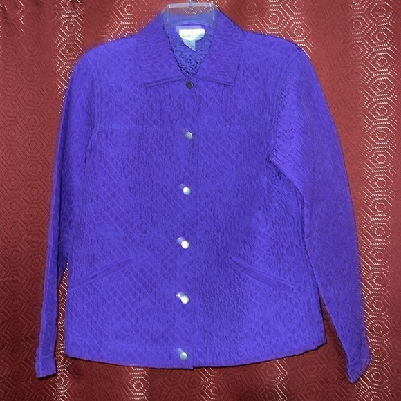 Coldwater Creek Silk Cardigan/Blazer Purple Small - Picture 1 of 5